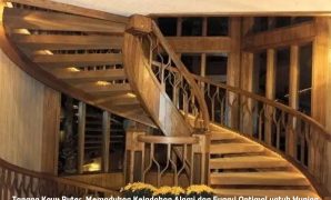 Tangga Kayu Putar, Memadukan Keindahan Alami dan Fungsi Optimal untuk Hunian